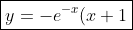 \boxed{y=-e^{-x}(x+1)+2}.